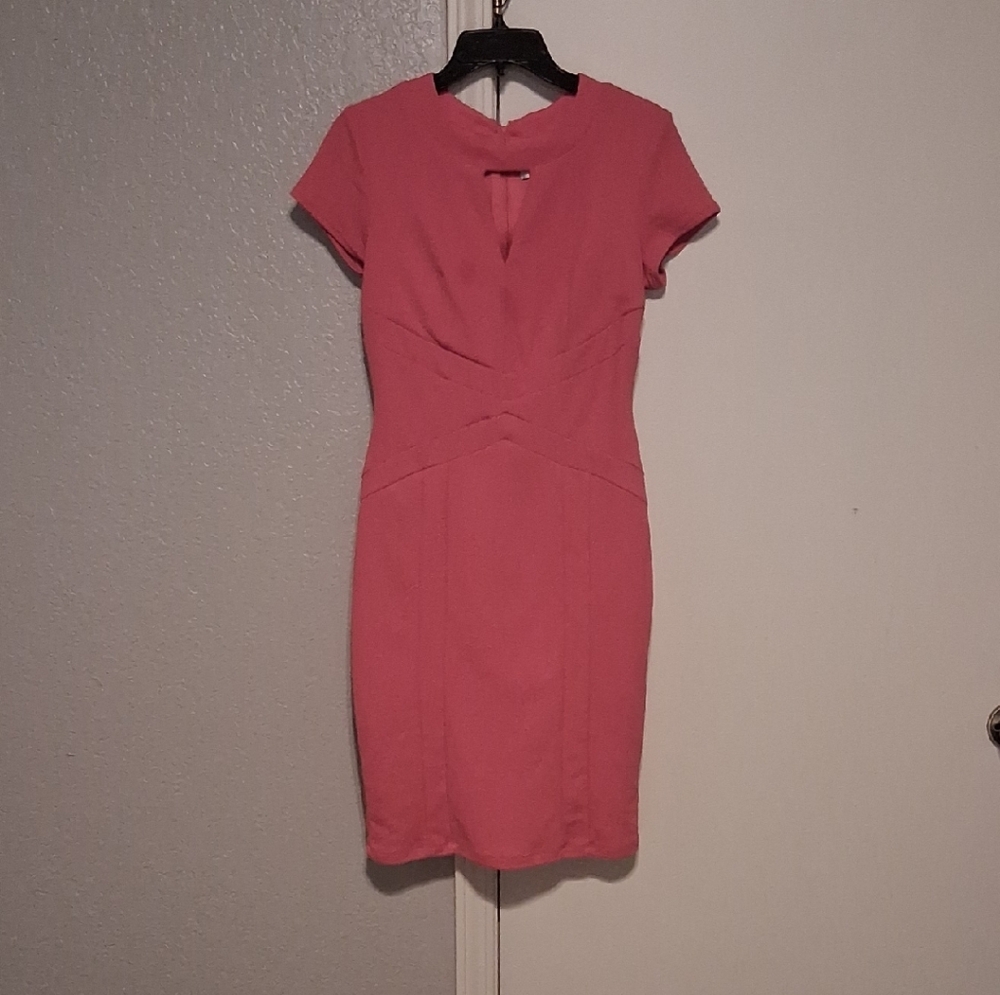 Bisou Bisou Pink Cap Sleeve Mini Dress